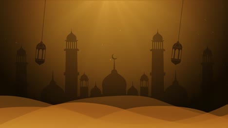 4k loop ramadan kareem greeting during fasting month happy holiday eid masjid mosque beautiful 4k