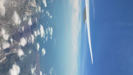aerial view of cityscape from airplane window