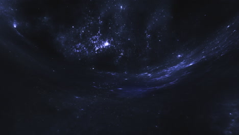 dark blue giant wormhole curves the space around it