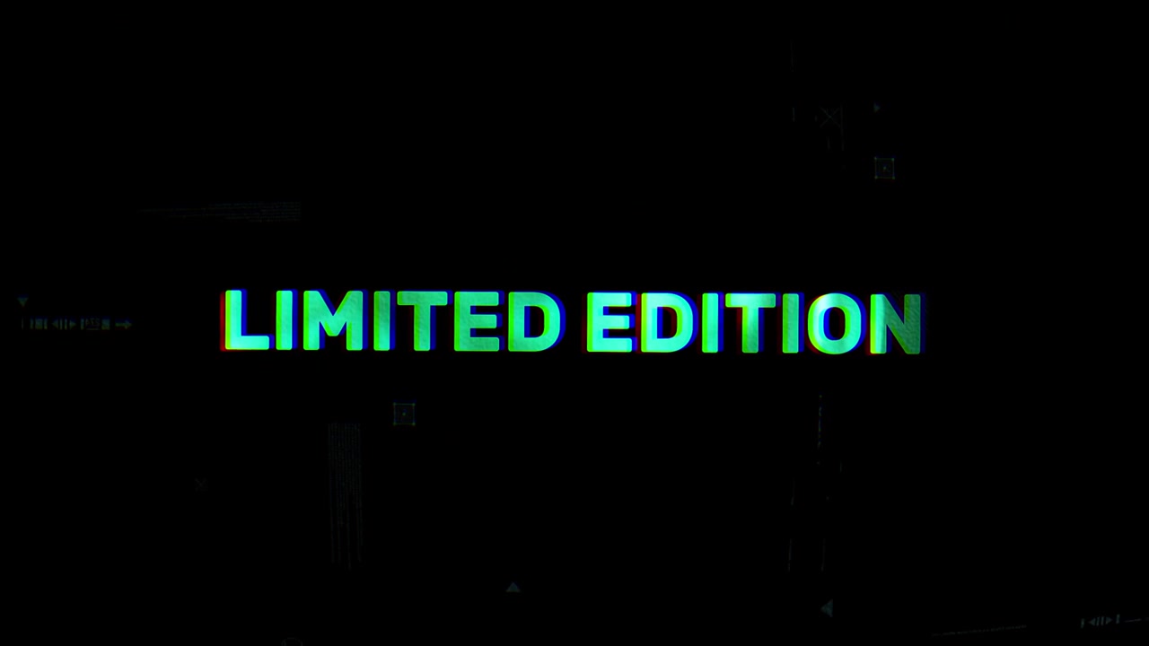 Limited Edition Text Animation with Glitch Effect