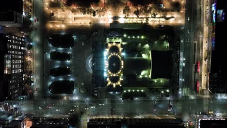 overhead shot of famous fine arts palace in mexico city