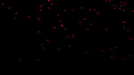 animación de confeti cayendo con bola de nieve roja en el fondo del cielo negro