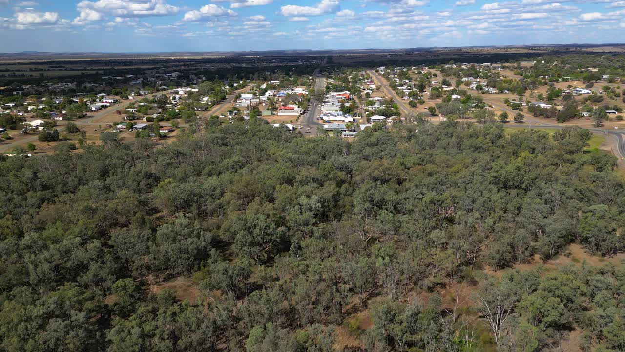 Aerial View of a Small Town in Rural Australia