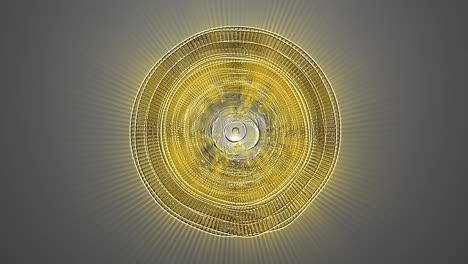 abstract circle with light rays coloured