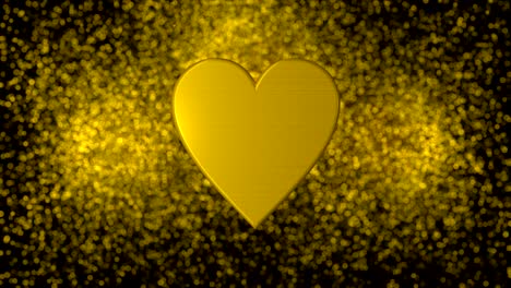 3d animation of a glittering luxury background with a beating heart. looped.