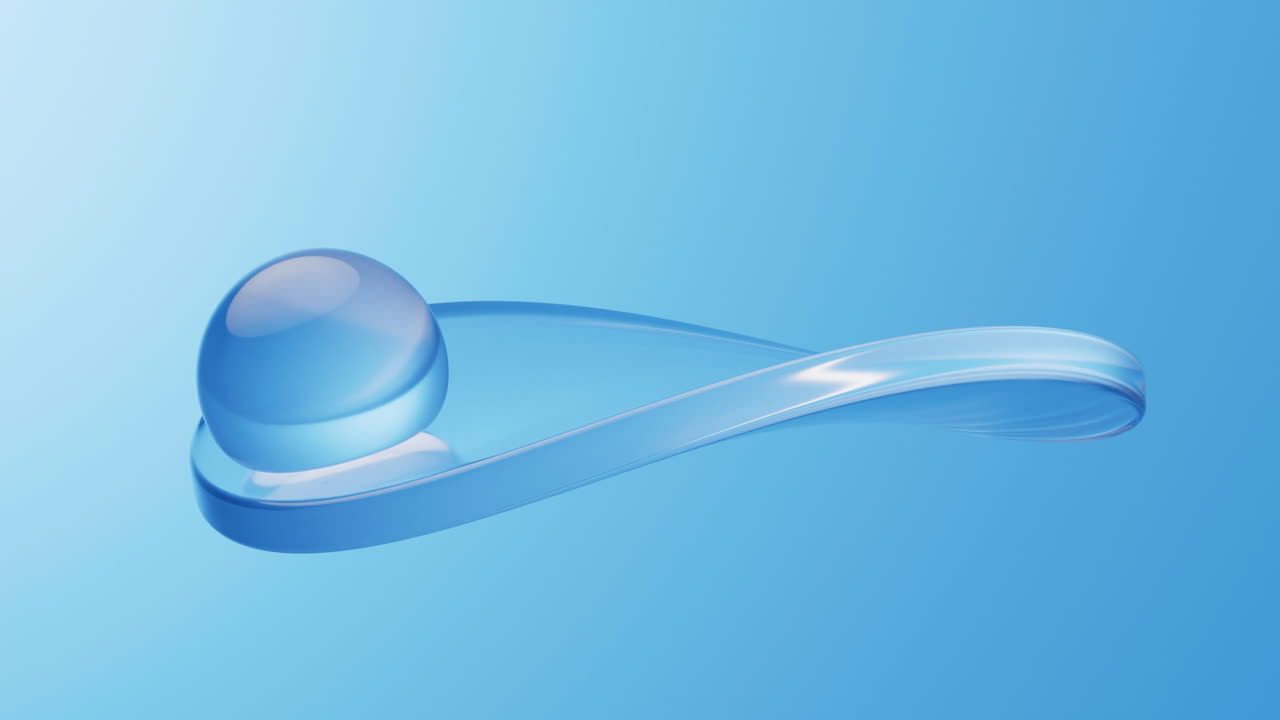 부드러운 공과 추상적인 기하학적 배경, 3d 렌더링