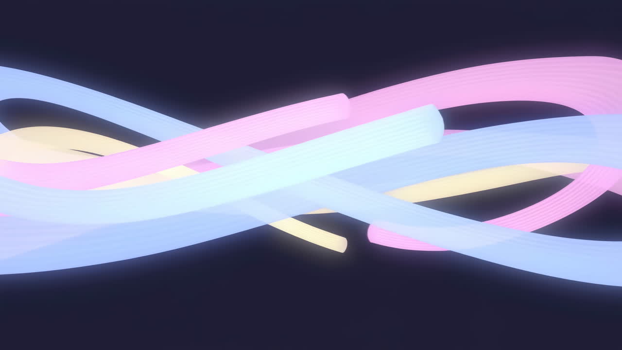 Abstract Flowing Pastel Glowing Lines Background Loop