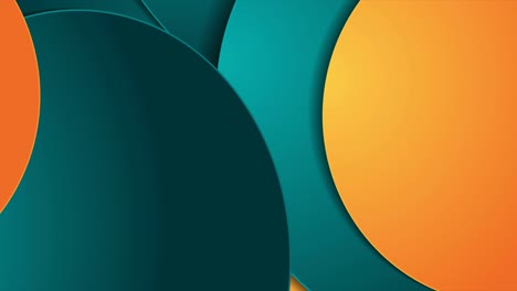 turquoise orange geometric wavy abstract corporate motion background