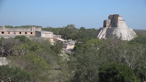 pyramid of the magician among the mayan ruins at uxmal, yucatán, mexico