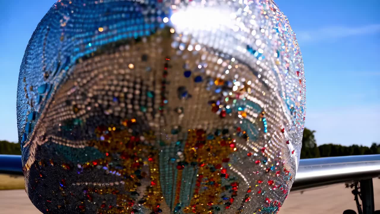 장식된 비행기 구