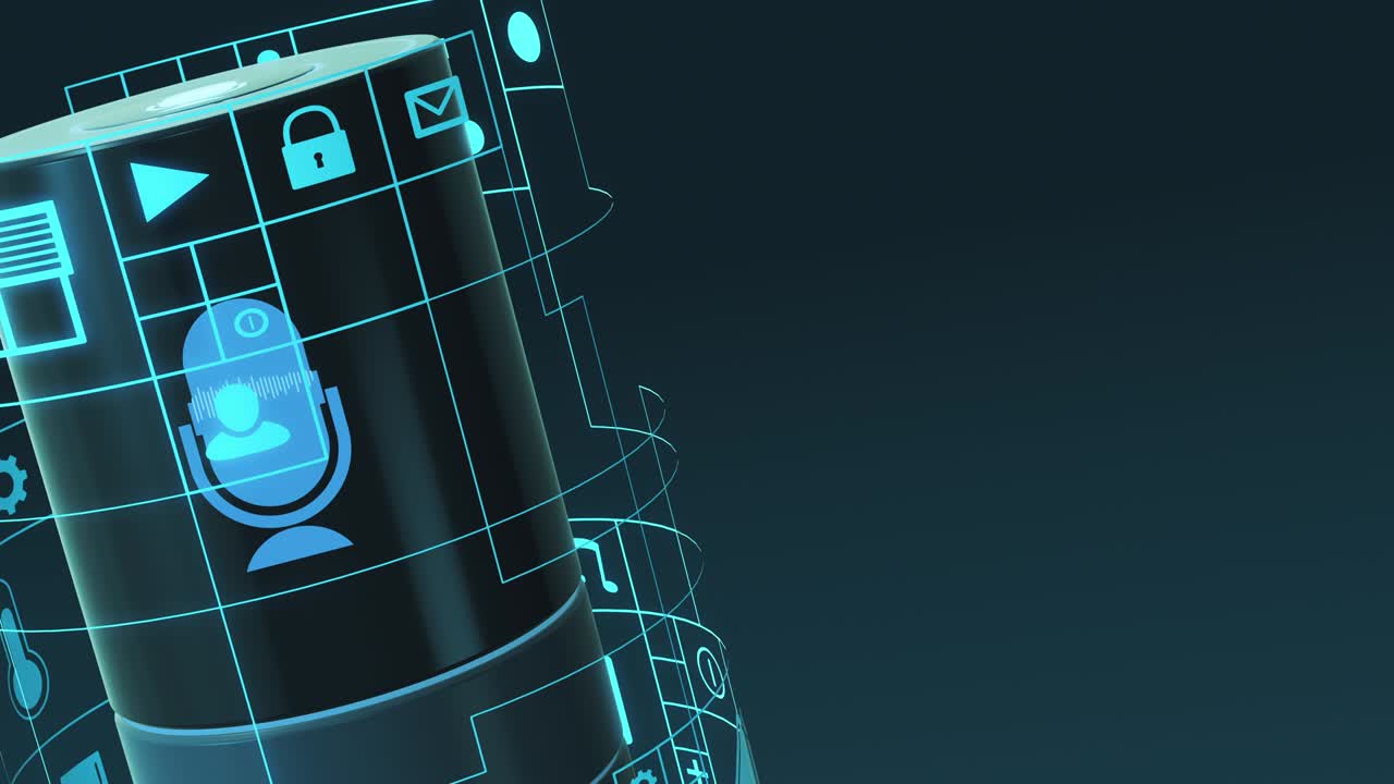 concepto de altavoz inteligente