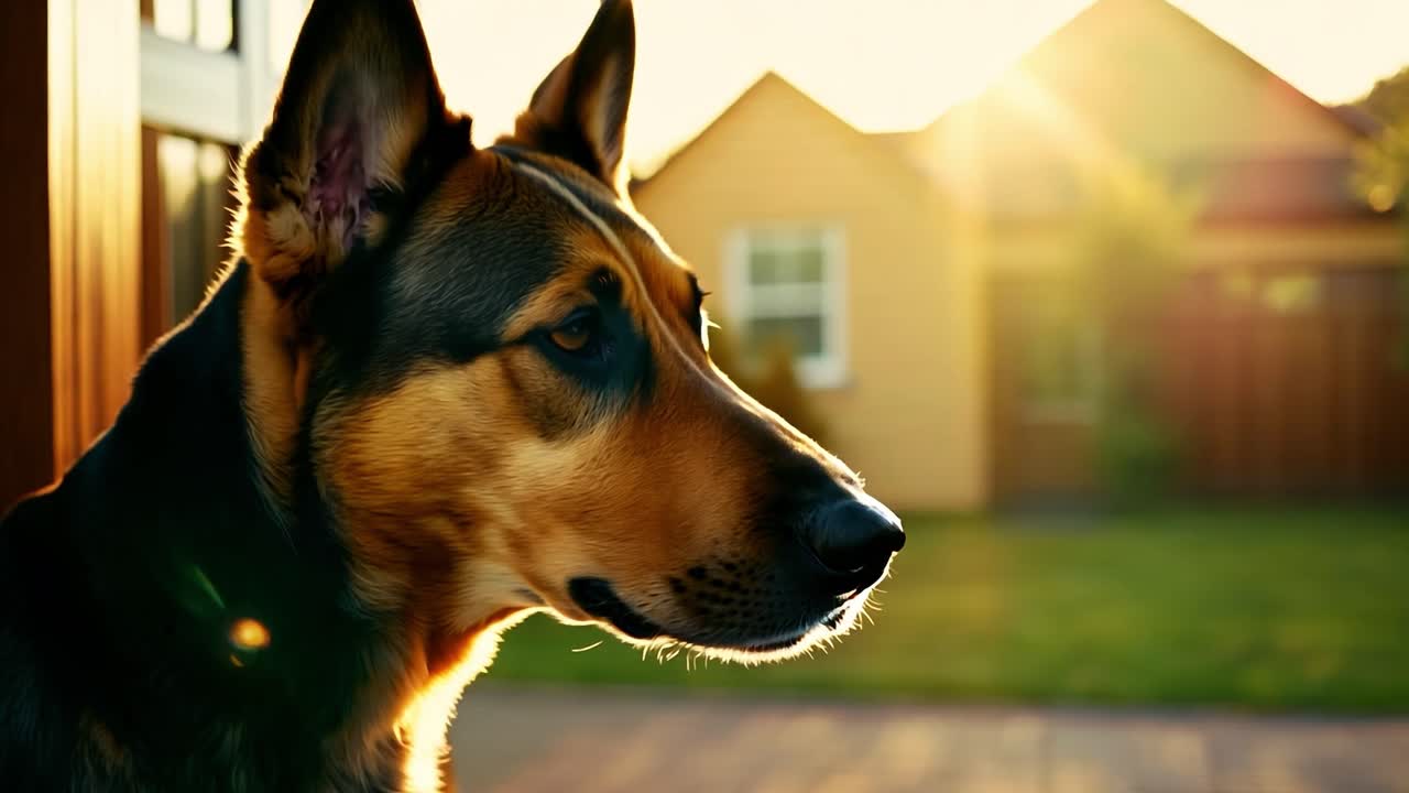 독일 목자 개 초상화