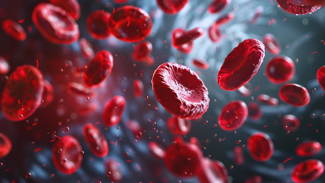 las células rojas de la sangre