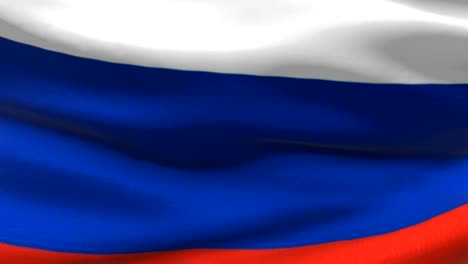 seamless 3d animation of the russian flag with the emblem fluttering in the wind