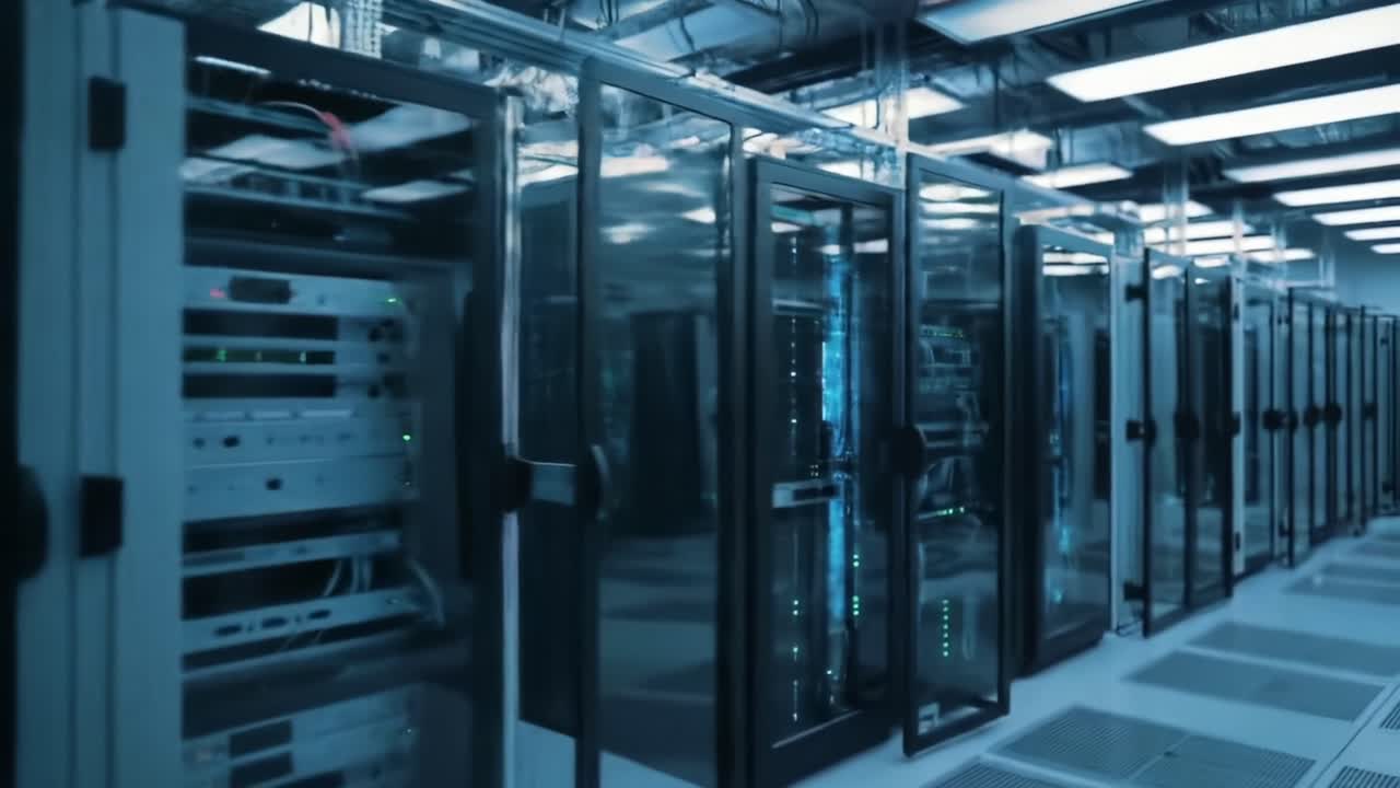 A Glimpse into the World of Advanced Data Centers: High-Tech Server Racks and Cutting-Edge Technologies Powering Modern Computing Infrastructure