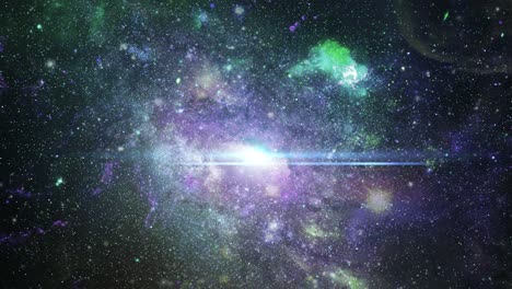 vista de 4k de la nube de la galaxia y la nebulosa en un universo oscuro repleto de estrellas