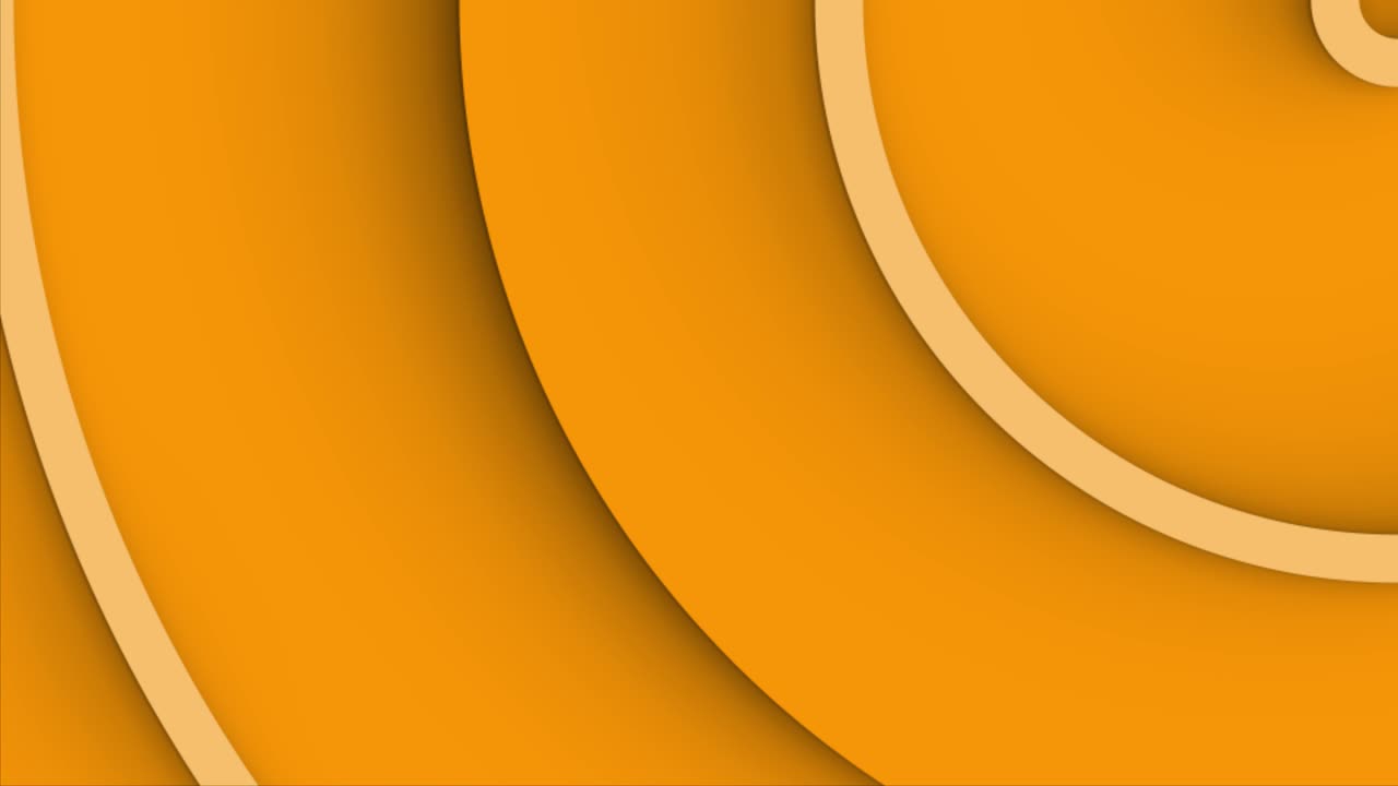 animación de fondo en bucle con círculos concéntricos naranjas que se mueven desde la esquina.