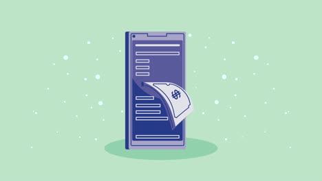 facturas dinero dólares animación financiera