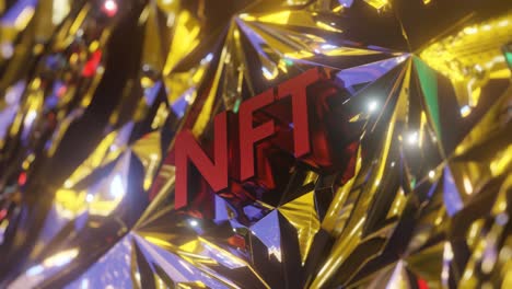 nft non fungible token concept. seamless loop. 3d render