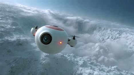 drone footage of snowy landscapes