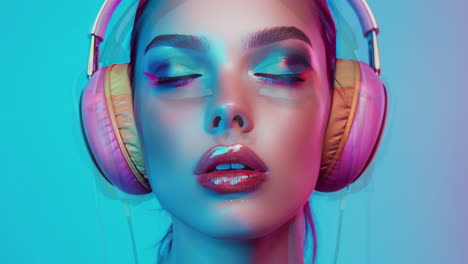 female-headshots-wearing-music-headphones-and-cables-generated-with-AI