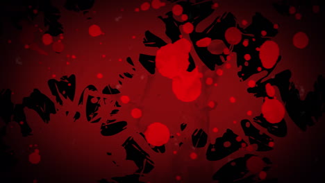 animation of red blots over red background