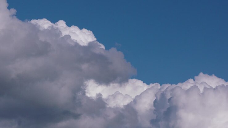 Cumulus Clouds in a Blue Sky