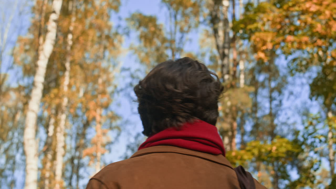 Man in autumn setting