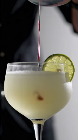 frozen cocktail with lime