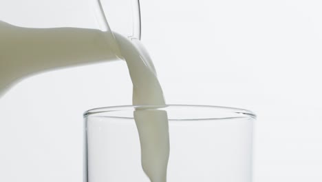 milk pouring into a glass