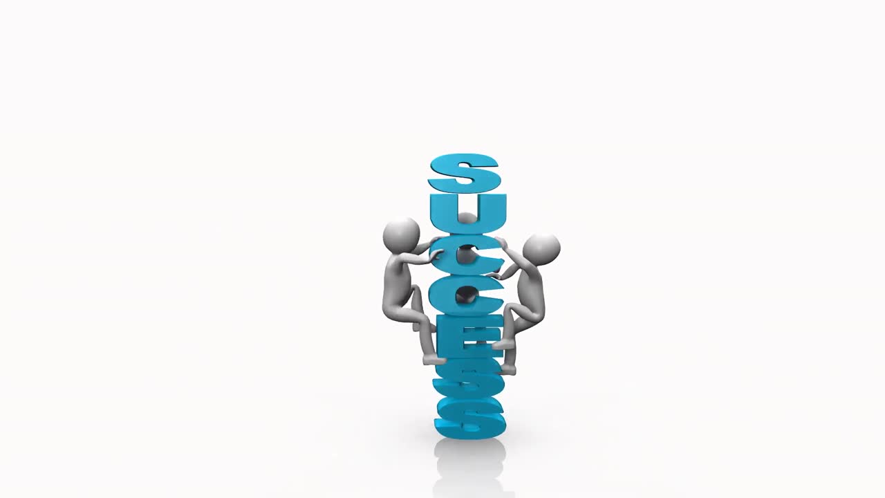3D animation presenting the concept of success | Premium Stock Video ...