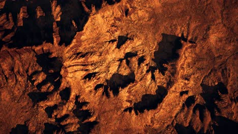 top erial view of the red rock canyon