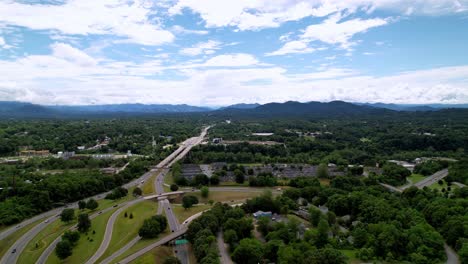 roadway leading out of asheville nc, asheville north carolina