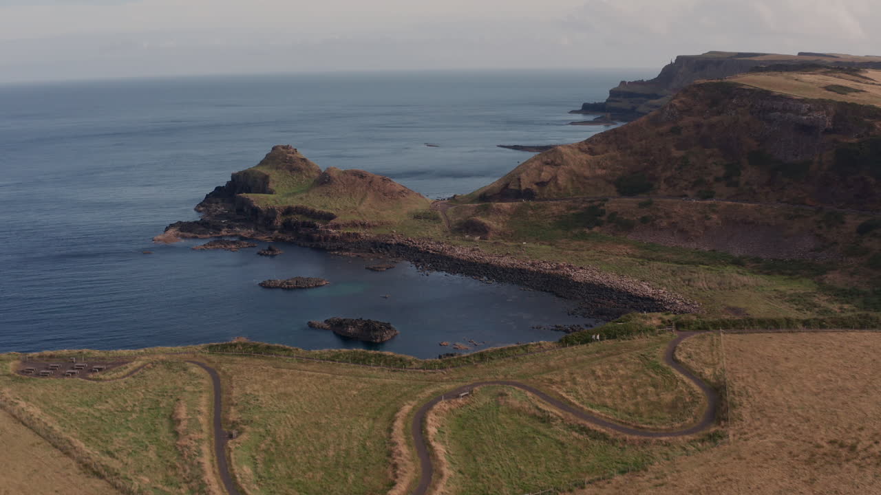 Aerial view of the scenic Irish coastline