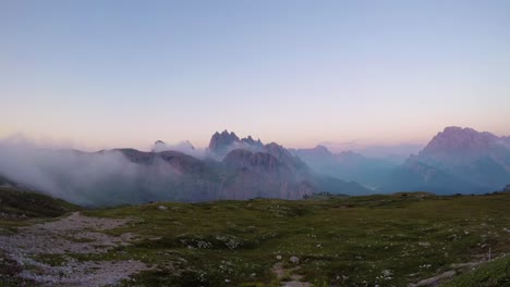 Timelapse-National-Nature-Park-Tre-Cime-In-the-Dolomites-Alps.-Beautiful-nature-of-Italy.