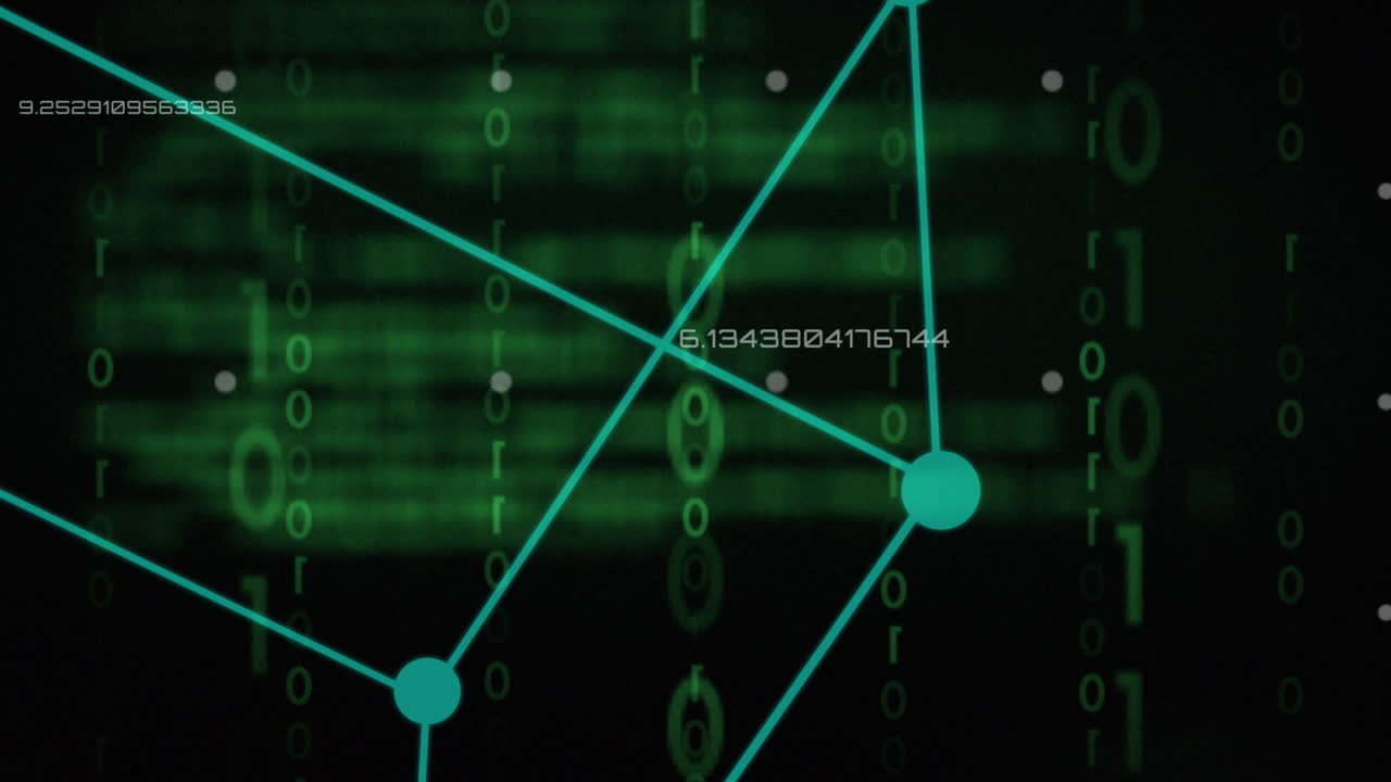 바이너리 코딩과 데이터 처리의 애니메이션