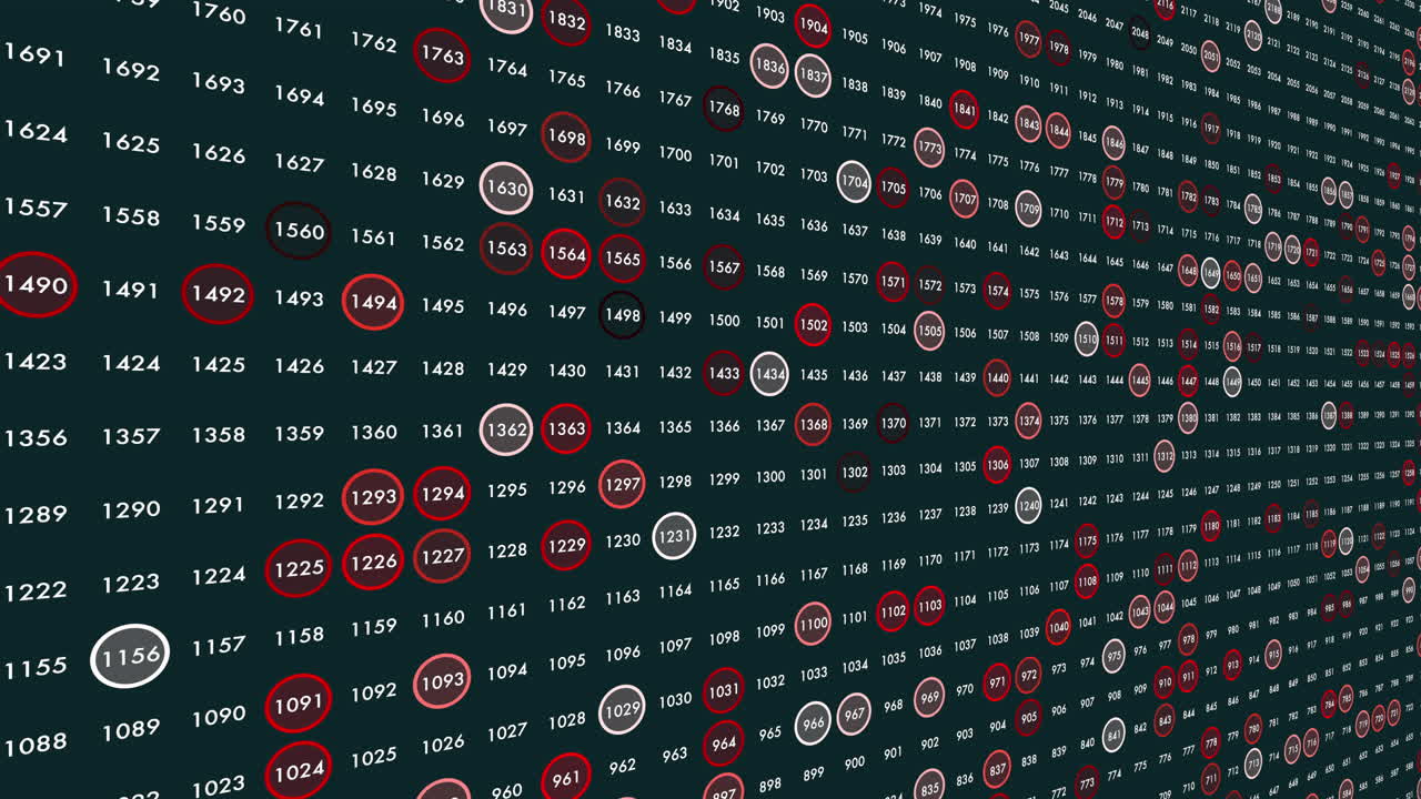 patrón de números de matriz aleatoria en las filas