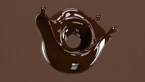 chocolate splash donut shape