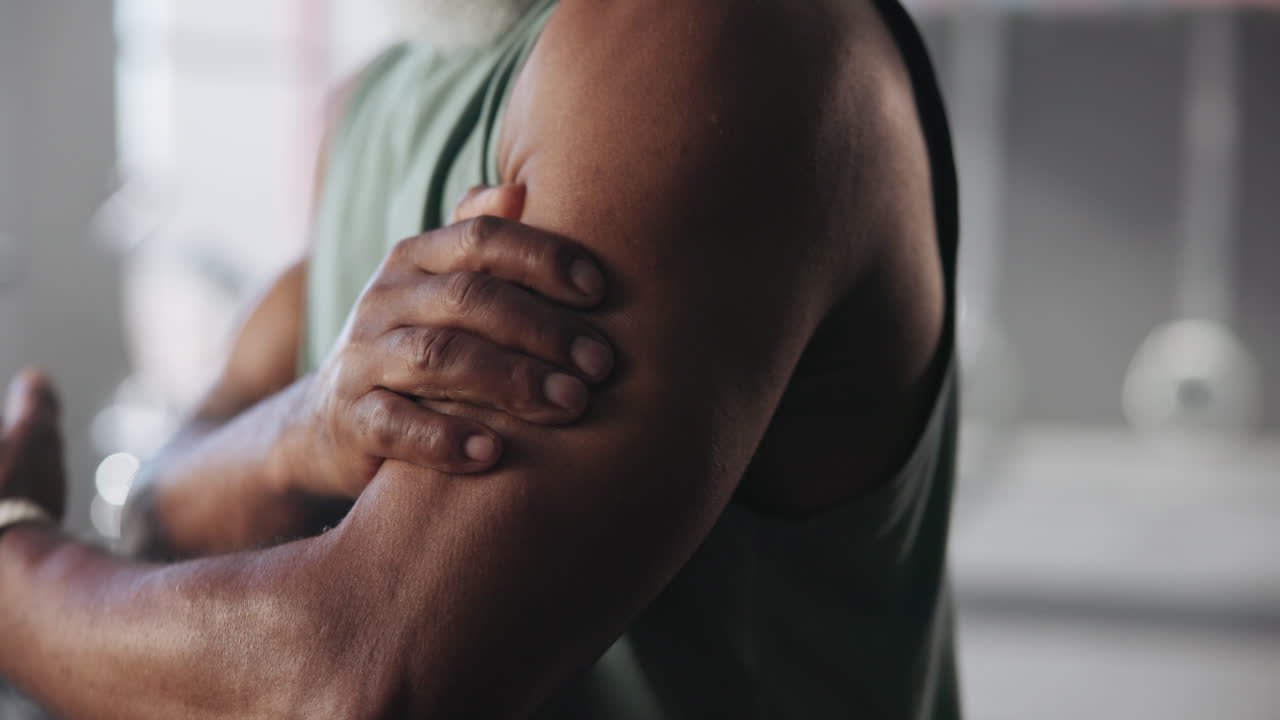 Close-up of a man's arm and hand