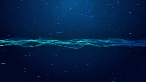 ai cyber big data flow particles bokeh hi tech digital neural network concept of futuristic