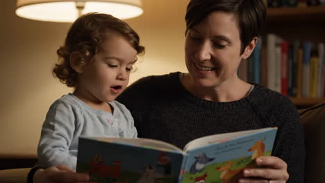 parent and child enjoying story time