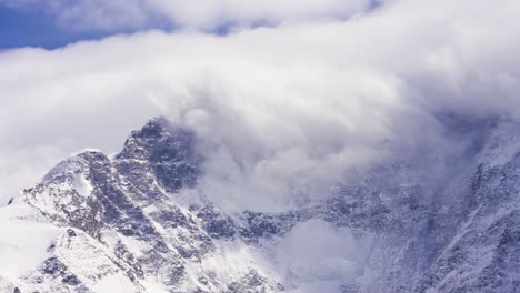 Close-Up-Timelapse-of-dissolving-foehn-clouds-at-Fiescherluecke-in-Switzerland