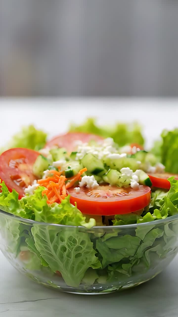 Salada Fresca e Saudável em Fundo Desfocado