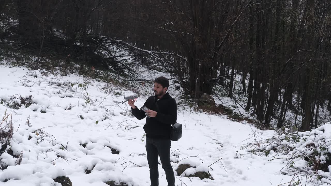 посадка мужского беспилотника