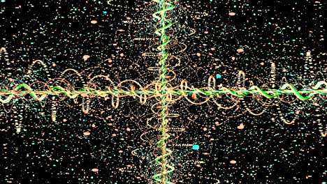 clip de video animado abstracto con partículas giratorias