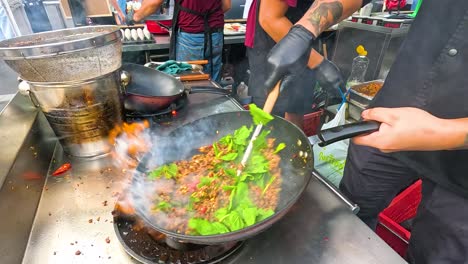 street food stir-fry cooking