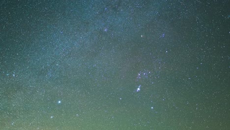 orion constellation timelapse with airglow