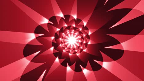 fondo de túnel animado de espiral roja abstracta fractal mínimo en bucle