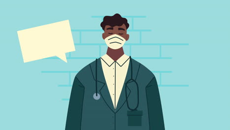 afro doctor professional character animation