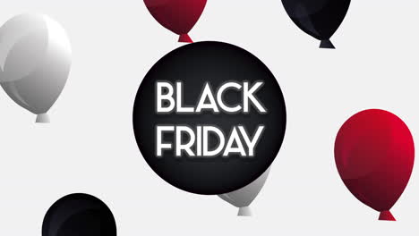 black friday promotion with balloons